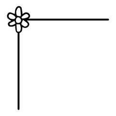 Obraz premium flower corner edge 