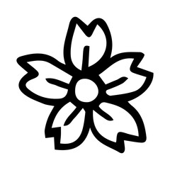 doodle flower element
