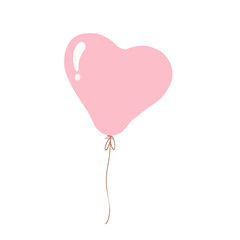 Pink balloon heart shape.