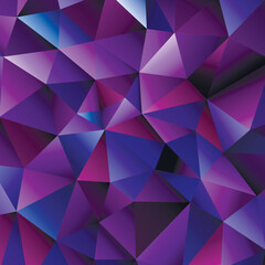 Obraz premium Polygonal rainbow mosaic background. Abstract low poly vector illustration. Triangular pattern, copy space. Template geometric business design with triangle for poster, banner, card, flyer