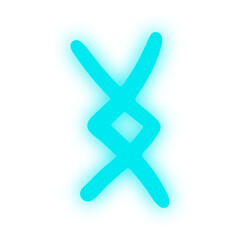 Fototapeta premium glow doodle rune 