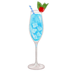 Watercolor cocktail.