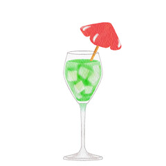 Watercolor cocktail.