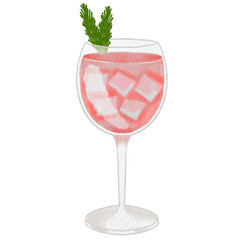 Watercolor cocktail.