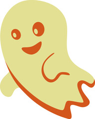 Halloween ghost. Spook Flat Halloween Icon