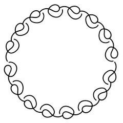 swirl spiral round frame
