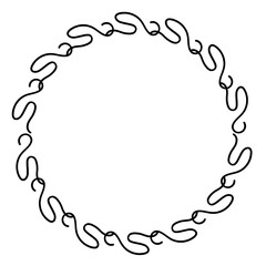 swirl spiral round frame
