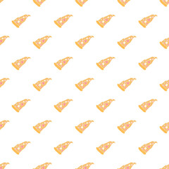 Seamless pizza pattern. colored pizza background. Doodle vector pizza illustration. Fast food vector pattern