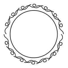 swirl spiral round frame
