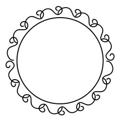 swirl spiral round frame
