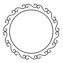 swirl spiral round frame
