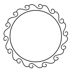 swirl spiral round frame
