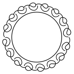 swirl spiral round frame
