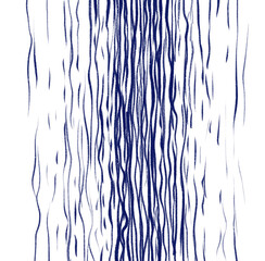 Japanese style doodle pattern decoration element drawing blue and gold color hand sketch style illustration art