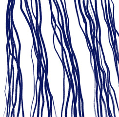 Japanese style doodle pattern decoration element drawing blue and gold color hand sketch style illustration art