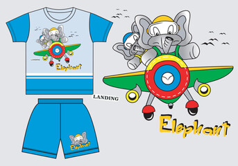 kids clothing set vector t-Shirt design illustration for print
