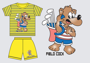 kids clothing set vector t-Shirt design illustration for print