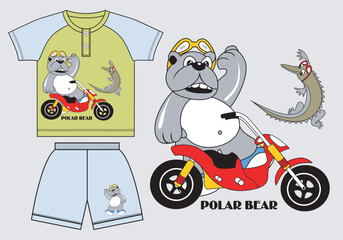 kids clothing set vector t-Shirt design illustration for print