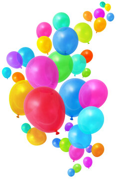 Fototapeta Colorful balloons flying