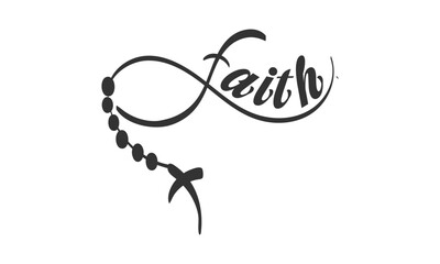 Christian Faith, Typography for print or use as poster, card, flyer or T Shirt