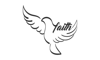 Christian Faith, Typography for print or use as poster, card, flyer or T Shirt