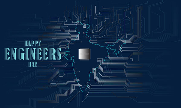15 September Happy National Engineers Day vector illustration. 