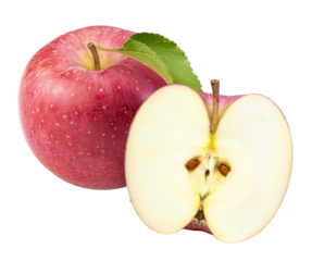 Fresh Pink apple isolated on white background, Pink apple on white background PNG file.