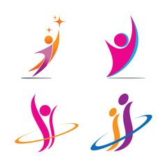 Adoption and community care Logo template vector