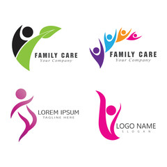 Obraz premium Adoption and community care Logo template vector