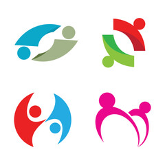 Adoption and community care Logo template vector