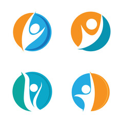 Adoption and community care Logo template vector