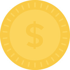Dollar Coin Vector Icon