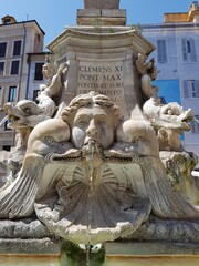 Ancient stone fountain in Rome