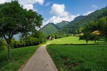 Landscape in Lessinia near Selva di Progno