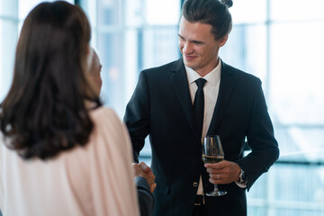 Meeting, team work, colleagues group of business people gathered professional communication