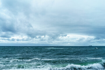 storm over the sea