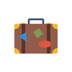 Suitcase Icon. Suitcase Related Vector Flat Icon