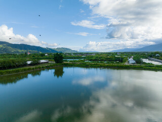 Fish pond Hualien of Taiwan