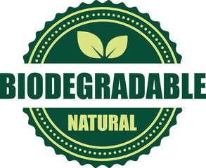 Biodegradable label sticker badge png