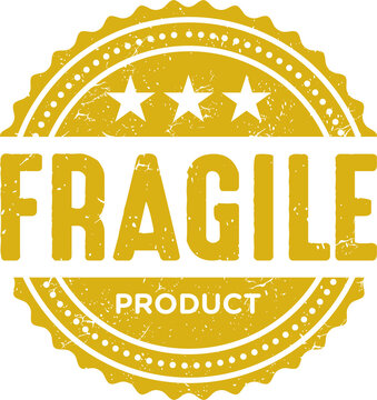 Vector Grunge Fragile Stamp Illustration png