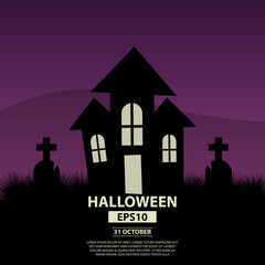 Background Halloween Vector Graphic Design