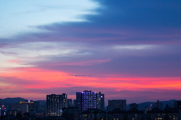 Fototapeta premium building at dusk