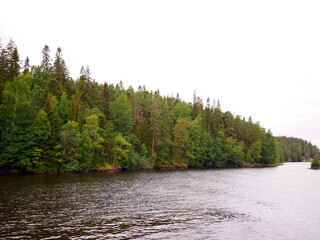 Valaam Island on Lake Ladoga. Valaam Monastery on the island of Valaam