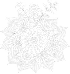 floral coloring pages for adults and kids