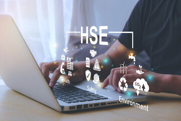 HSE- Abbreviation Health, Safety and Environment. Banners for business and organizations. Concept....