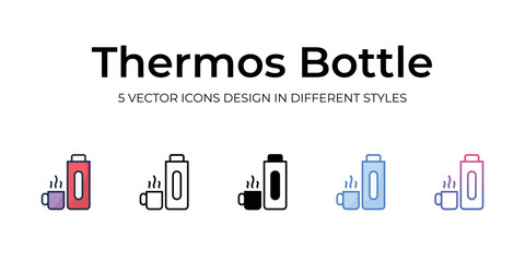 Thermos Bottle icon. Design from Camping collection. vector illustration - obrazy, fototapety, plakaty