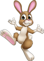 An Easter bunny rabbit character cartoon illustration