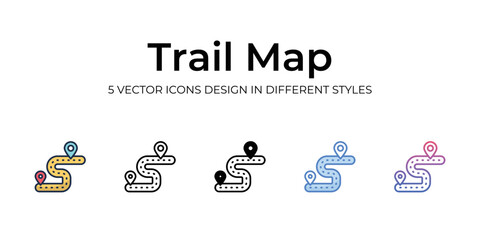 Trail Map icon. Design from Camping collection. vector illustration