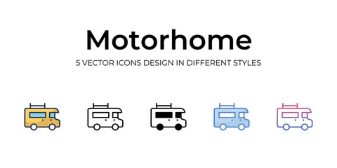 Motorhome icon. Design from Camping collection. vector illustration