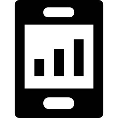 Mobile Graph Vector Icon